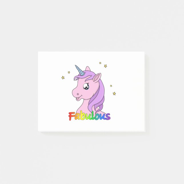 Fabulous Unicorn Post-it Notes (Front)