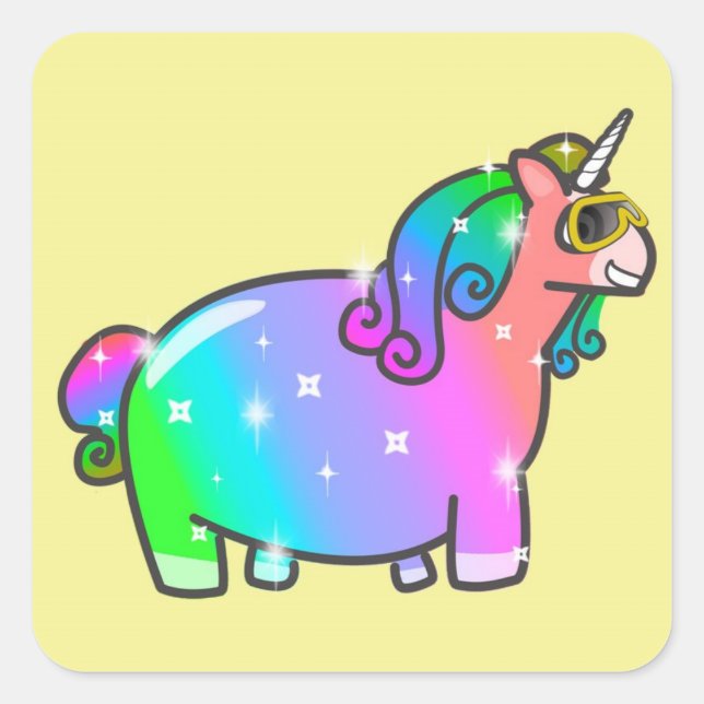 Fabulous Unicorn Square Sticker (Front)