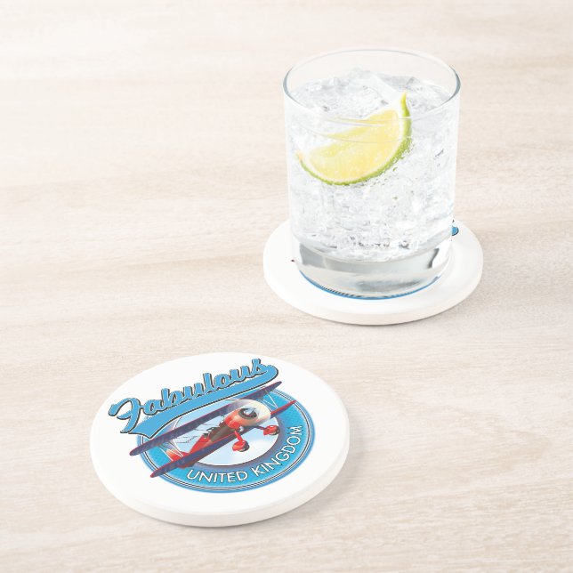 Fabulous United Kingdom travel patch. Coaster (Side)