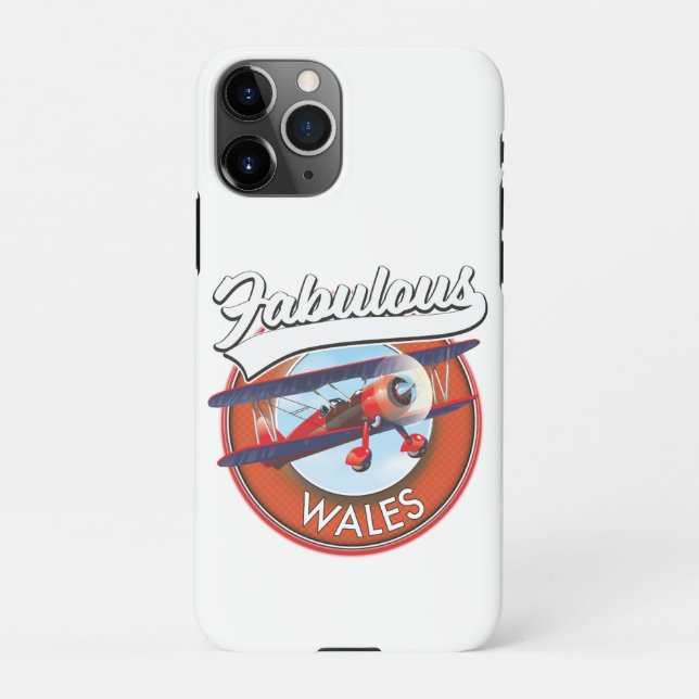 Fabulous Wales  retro style travel patch Metal Pri iPhone Case (Back)