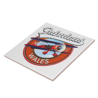 Fabulous Wales  retro style travel patch Tile