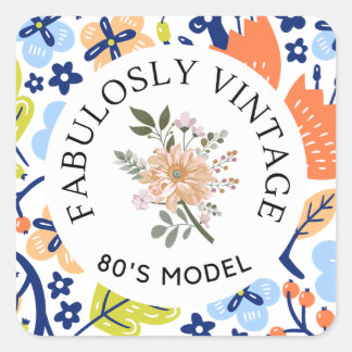 Fabulously 80's Model  Square Sticker