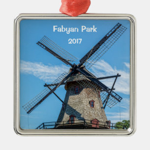 Fabyan Park Dutch Windmill Metal Tree Decoration