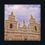 Façade of church in Mellieha village in Malta Magnet<br><div class="desc">Maltese church</div>