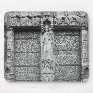 Facade of Notre-Dame, left portal, Paris Mouse Mat