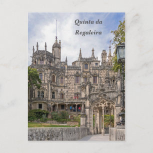 Facade of Quinta da Regaleira. Postcard