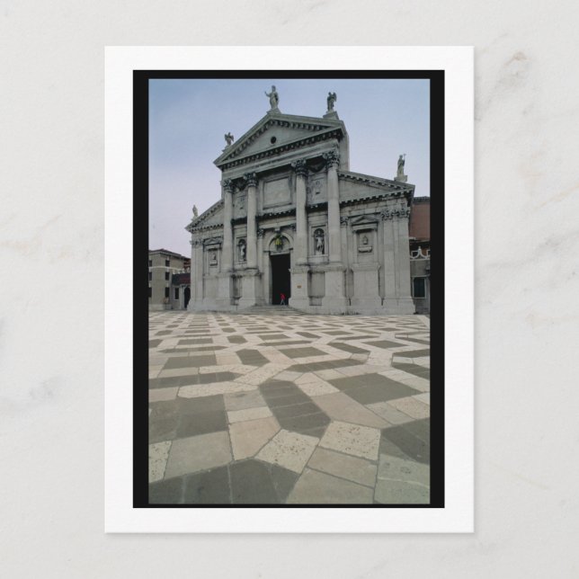 Facade of the church, built 1564-80, facade done i postcard (Front)