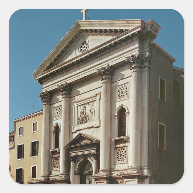 Facade of the Church of Santa Maria della Square Sticker (Front)
