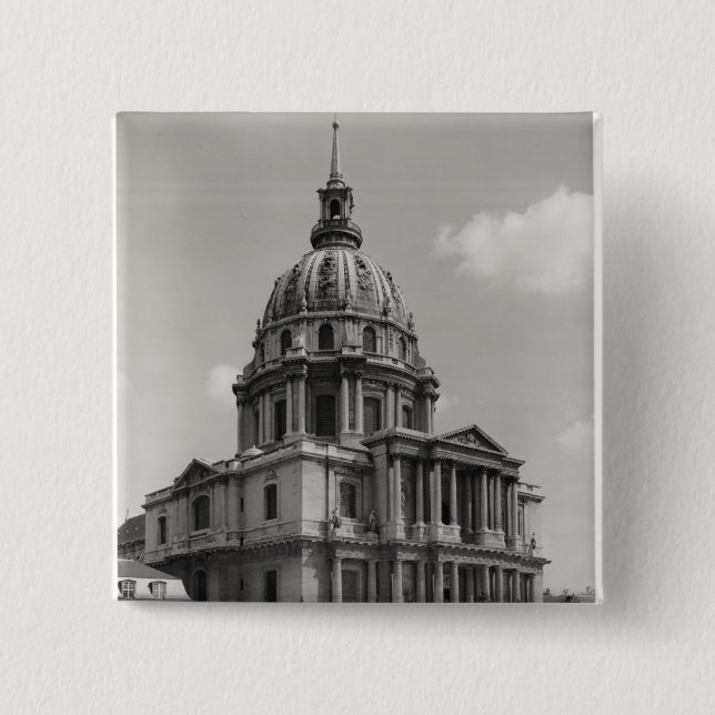 Facade of the Church of St. Louis 15 Cm Square Badge (Front)