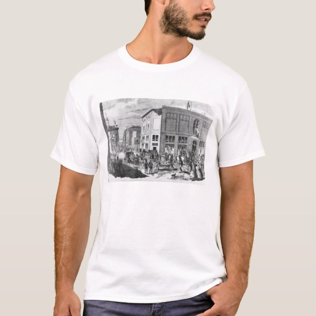 Facade of the Hotel Drouot, Paris, c.1852 (engravi T-Shirt (Front)