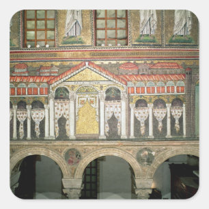 Facade of the Palazzo di Teodorico, 527-99 Square Sticker