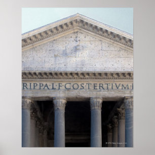 Facade of the Pantheon in Rome, Italy. Poster