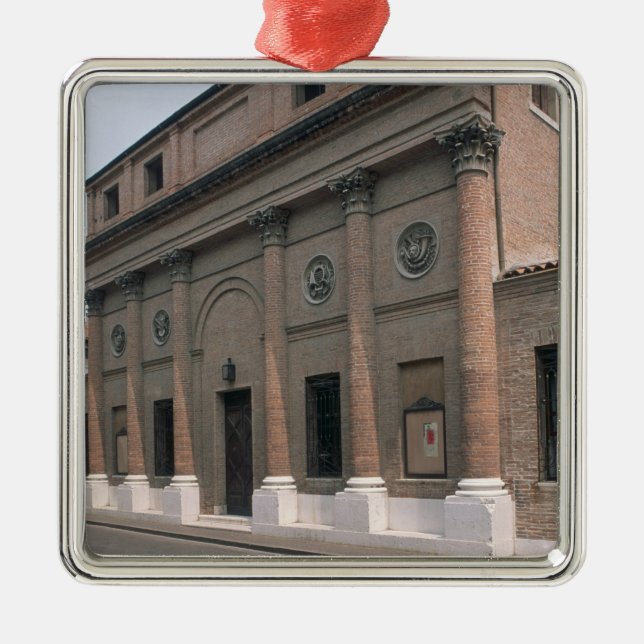 Facade of the Teatro Accademico (photo) Metal Tree Decoration (Front)