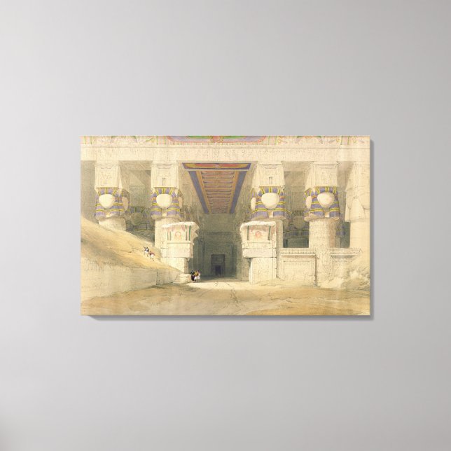Facade of the Temple of Hathor Canvas Print (Front)