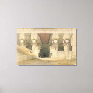 Facade of the Temple of Hathor Canvas Print
