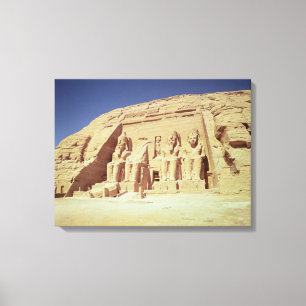 Facade of the Temple of Ramesses II Canvas Print