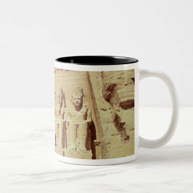 Facade of the Temple of Ramesses II Two-Tone Coffee Mug (Right)