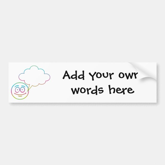Face #1 with Speech Bubble Bumper Sticker (Front)