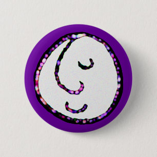 face 6 cm round badge