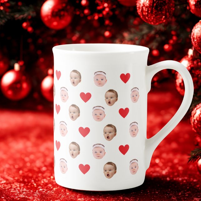 Face Baby, Custom Photo Mug, Baby Gift  Bone China Mug (Creator Uploaded)