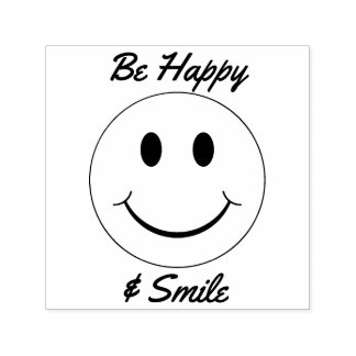 Face Be Happy and Smile Self-inking Stamp
