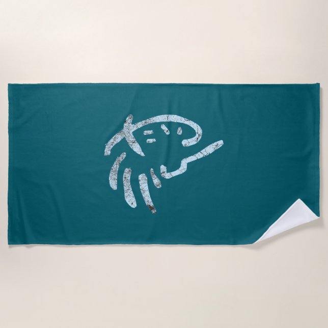 Face Beach Towel (Front)