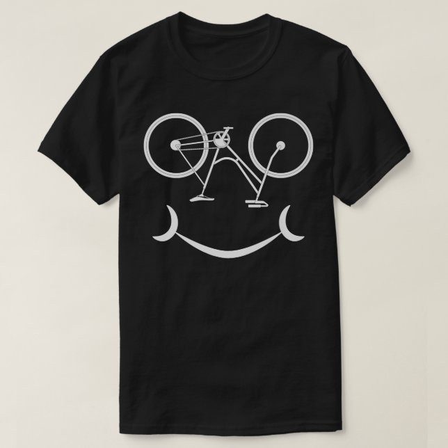 Face Bike laugh Mountainbike Triathlon Downhill cy T-Shirt (Design Front)