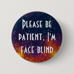 Face Blind Customisable Galaxy Identity 6 Cm Round Badge