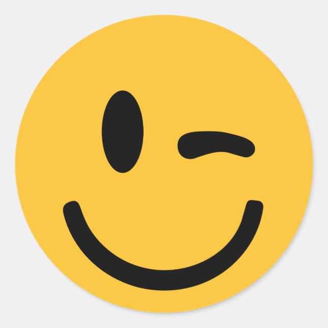 Face blink classic round sticker (Front)