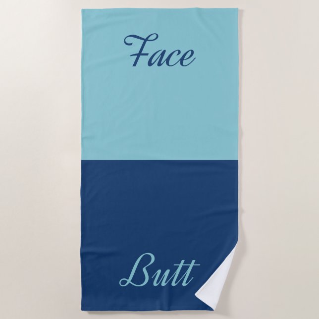 Face Butt Beach Towel (Front)