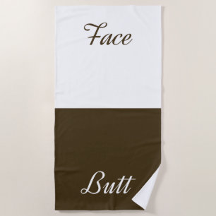 Face Butt Beach Towel