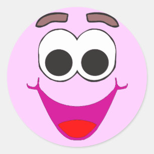 Face" Classic Round Sticker