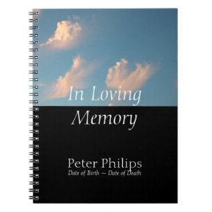 Face Cloud 1 Memorial Remembrance GuestBook Notebook