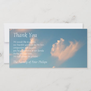 Face Cloud 2 Sympathy Thank You Photo card