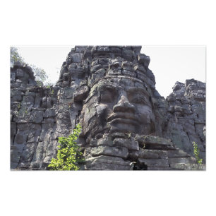 Face detail of the West Gate-Tower Gopuram), Photo Print
