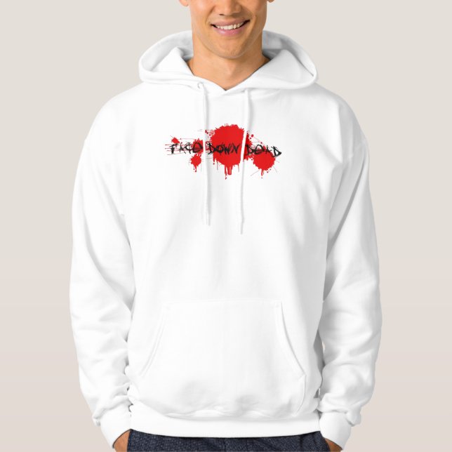 Face Down Dead White Hoodie (Front)