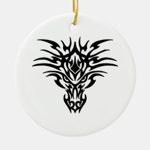 Face-Dragon-Tattoo Ceramic Tree Decoration