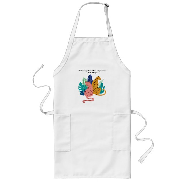 Face Eating Leopards Long Apron (Front)