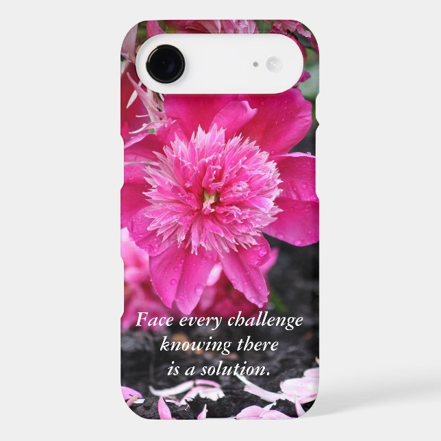 Face every challenge...Peony Case-Mate iPhone Case (Back)
