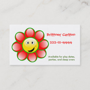 face flower calling card