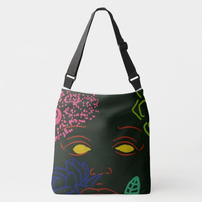 Face Flower Crossbody Bag (Front)