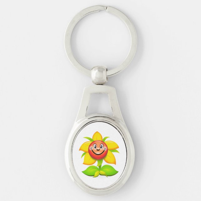 FACE FLOWER KEY RING (Front)