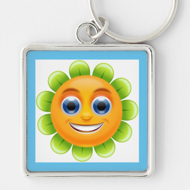 FACE FLOWER KEY RING (Front)