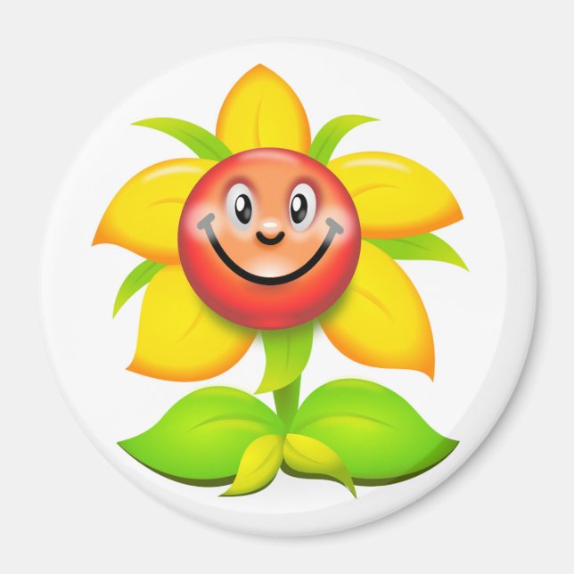 FACE FLOWER MAGNET (Front)