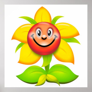 FACE FLOWER POSTER