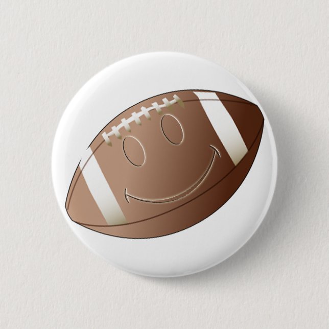FACE FOOTBALL 6 CM ROUND BADGE (Front)
