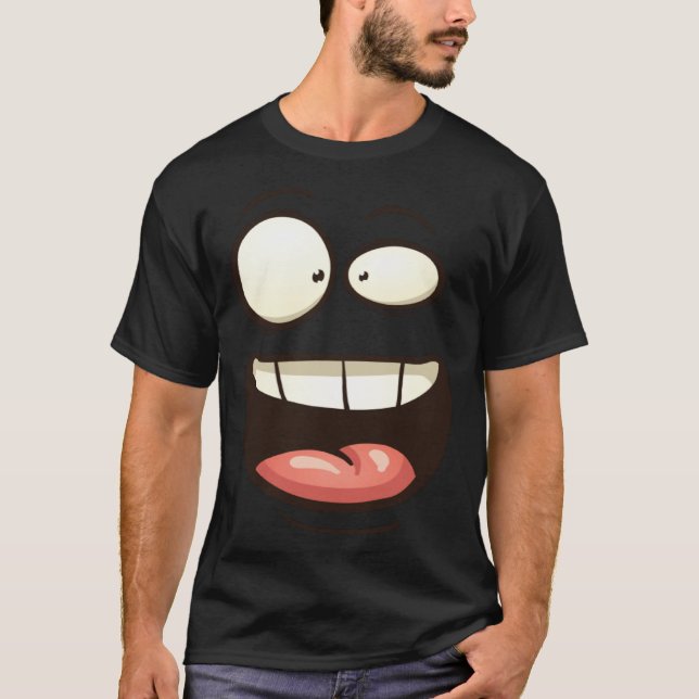 Face Ghost Monster Costume Halloween T-Shirt (Front)