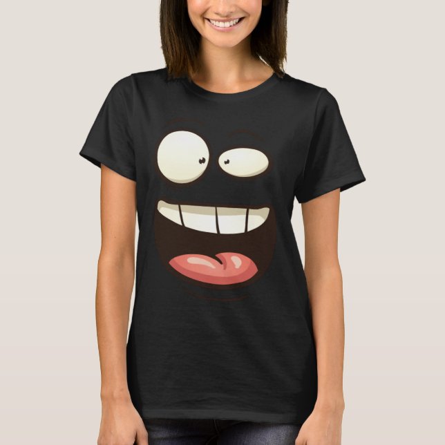 Face Ghost Monster Costume Halloween T-Shirt (Front)