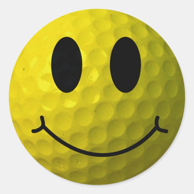 Face Golf Ball Classic Round Sticker (Front)