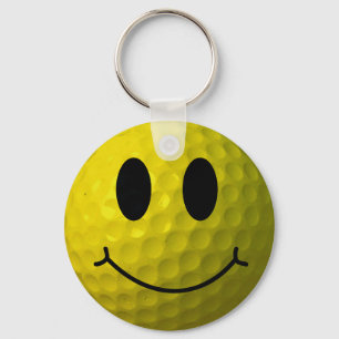 Face Golf Ball Key Ring
